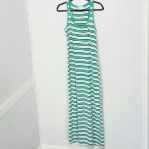 Active Basic Striped Maxi Dress L